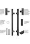 32 Inch Flat Stainless Steel Push Pull Door Handle/Barn Door Pull Handle/Glass Pulls, Matte Black Fi - 5