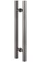 LINWIN 24 Inch Stainless Door Handle, Hollow Tube H Shape Sliding Door Handle, Stainless Steel Push