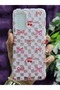 OPPO A16 / OPPO A55 Compatible Clear Phone Case with Ribbon and Cherry Pattern