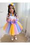Birthday Party Set Girl Floral Tutu Skirt, Bracelet, Crown, T-Shirt - 5
