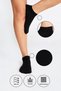 Bamboo Women's Booties Plain Black Socks Seamless Premium Boxed Pack of 6 - 2
