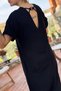 V-Neck Short Sleeve Linen Dress 4S769 - 3