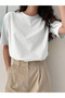 Unisex Women'S/Men's Summer Solid Color Round Neck Short Sleeve Casual Oversized T-Shirt - 3