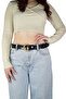 100% Genuine Leather Gold Buckle Women's Jeans, Sports Belt 4 Cm=an-byn-24 - 3