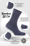Bamboo Men's Socket Long Plain Seamless Assortment Socks 6-Piece Premium Boxed (2 BLACK - 2 SMOKED - 2 DARK BLUE) - 5