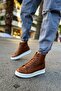 Lace-Up Men's Sneaker Boots Brown - 4