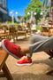 Lace-Up Velvet Fabric Men's Casual Shoes Red - 3