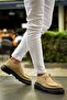 Lace-Up Men's Casual Shoes Beige - 5