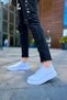 Knitwear Fabric Men's Sports Shoes White - 3