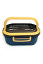 YAH Bento Lunch Box - Leak-Proof, BPA-Free, 2 Layers, Microwave & Dishwasher Safe, Includes Cutlery - 3