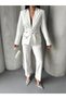 Women's Buckle Belt, Detailed Snap-Front Jacket, and Palazzo Pants—A Stylish Suit - 8