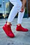 Lace-Up Men's Sneaker Boots Red - 3