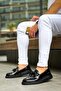 Men's Casual Shoes with Tassels Black - 5
