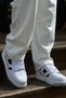 Lace Men's Sports Shoes White Black - 4