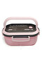 YAH Bento Lunch Box - Leak-Proof, BPA-Free, 2 Layers, Microwave & Dishwasher Safe, Includes Cutlery - 3