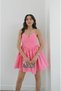 Pink Heart Neck Mini Dress - 6