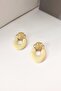 Women's Enameled Gold Gavel Earrings - 4