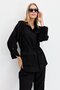 Women's Safari Model Linen Look Jacket Black
