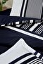 Özdilek Ranforce Fitted Bed Sheet King Size Double Duvet Cover Set-Wonder Navy Blue - 3