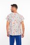 Unisex Colorful Laboratory Patterned Single Top Hospital Laboratory Uniform - 4