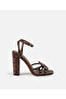 Snakeskin Look and Flower Heel Shoes