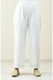 Shile Fabric Wide-Leg Trousers 0021-06 Cream - 3