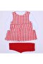 Baby Girl Red Plaid Seersucker 3 Piece Set - 3