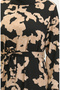 Mixed pattern belted dress 0388-05 black mink - 5