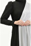 Color Paneled chiffon evening dress 5606-01 black white - 5