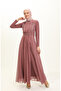 Beaded evening dress 5589-03 dusty rose - 2