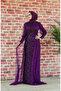 Sequined evening dress 5346-06 purple