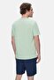 Caleb Smoke Green Crew Neck Pocketed 100% Cotton Standard Fit Men's Tshirt - 4