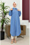 Long denim tunic 7001-01 denim blue - 3