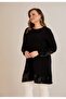 Women's Large Size Sleeve and Single Sequin Detailed Relaxed Cut Tunic - 5