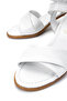 Women's Genuine Leather White Heeled Sandals - 4