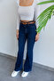 Spanish Fadeless Lycra High Waist Dark Blue Spanish Jeans Pants - 3