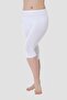 Women's Capri Tights 2-Piece White Cotton Lycra - 4