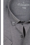 Men's Smoked Short Sleeve Wide Cut Pocket Lapel Button Cotton Shirt - 3
