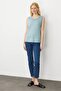 Women's Strappy Combed T-shirt Mint - 5
