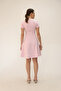 Soft Touch Pink Color Flared Detailed Modal Comfortable Dress - 8