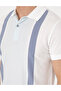 Ecru Slim Fit 100% Cotton Buttoned Polo Collar T-Shirt 50302598-Vr019 - 7