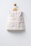 100% cotton woven baby girl plaid dress - 2