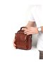 Tan Leather Hand and Shoulder Bag - 391 63 - 2