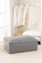 Set of 2 Gray Large Size under Base Sofa Bed Type Pillow Quilt Sweater Organizer Clothing Storage 62X46X22 - 4