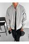 Men's Basic Bomber Jacket Gray - 3
