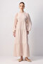 Crew Neck Linen Dress - 2