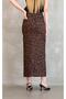 Leopard Patterned Slit Denim Skirt - 2