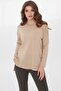 Women's Summer Knitwear Blouse Beige - 3