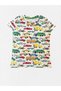 Boy's 100% Cotton Ecru Car Truck Tow Truck Patterned Short Sleeve Shorts Pajama Set - 5