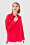Women's Polo Neck Pocket Blouse Fuchsia - 6